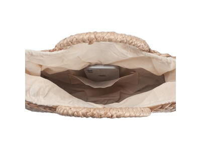 Borsa da spiaggia di paglia Spagna Logo estivo Filippine Iuta Rafia con finestra