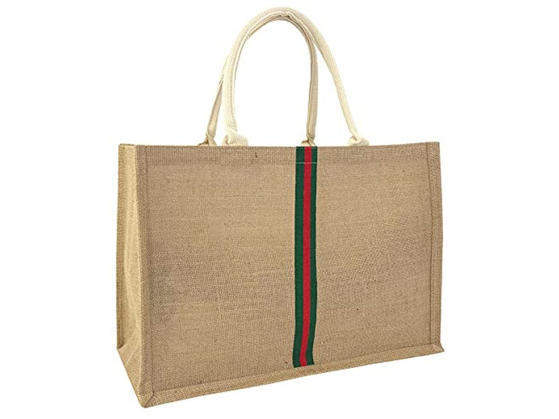 Grande Borsa di Paglia in Rattan Borsa a Mano Canapa Cavo Pizzo Spiaggia