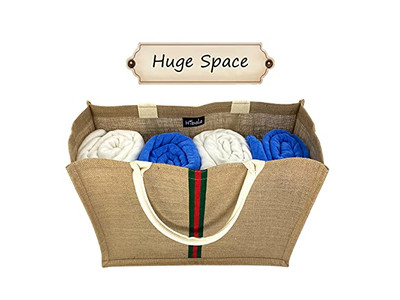 Grande Borsa di Paglia in Rattan Borsa a Mano Canapa Cavo Pizzo Spiaggia