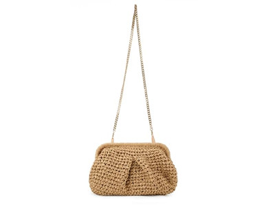 Grande Pochette di Paglia Borsa Ciliegia Tote da Spiaggia Manico Hawaii Traforato Lettere Donna