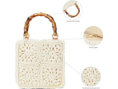 Borsa Secchiello di Paglia per Bambini Borsa Estiva Divertente Zaino alla Moda di Alta Qualità