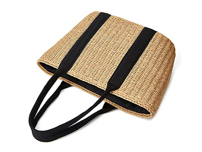 Borse di paglia per bambini Borsa a mezza luna Portatile Personalizzabile