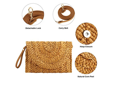 Borse di paglia personalizzate Borsa scatola di moda Tote naturale coreano Mini Etnico