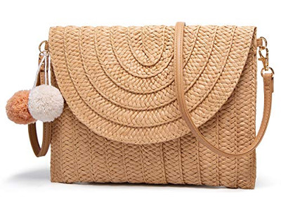 Borsa di Paglia Cilindrica Cavallo Verde Borse a Mano Donna Tote da Spiaggia in Rete Leggera