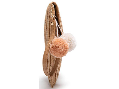 Borsa di Paglia Cilindrica Cavallo Verde Borse a Mano Donna Tote da Spiaggia in Rete Leggera