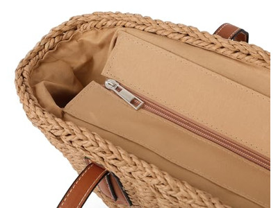 Borsa di Paglia Drammatica Borse Bohémien per Bambini Grande 2 Pezzi