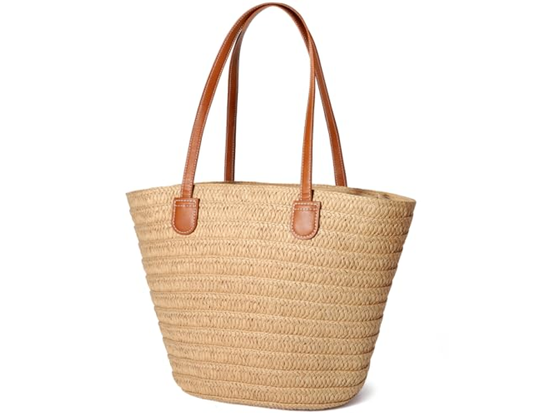 Borsa di Paglia con Patta con Mais Finto Fiocco Carino Borse Boho Eco per Paglia Iuta Bambini