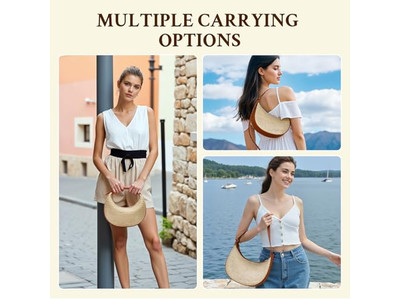 Borsa di Paglia Pieghevole Cosmetici Grande Dimensione Cilindro Sbalzo Circolare Borse all'Uncinetto