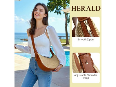 Borsa di Paglia Pieghevole Cosmetici Grande Dimensione Cilindro Sbalzo Circolare Borse all'Uncinetto