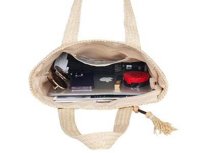 Grande Borsa di Paglia con Frange Estiva per Bambine Tote di Lusso Produttori