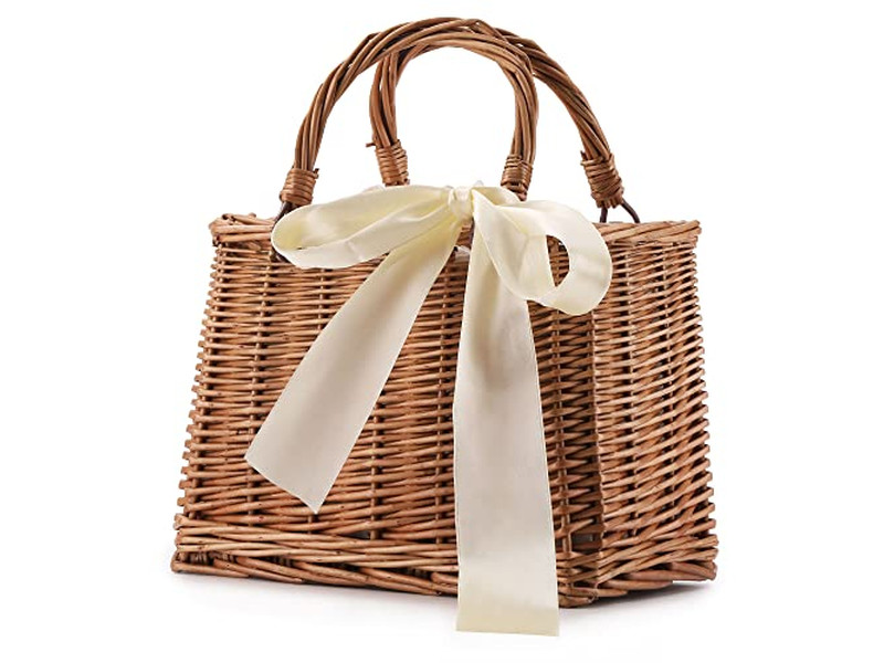 Grande Borsa Hobo di Paglia Rete Spiaggia Mini Tracolla Intrecciata