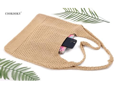 Realizza Borse di Paglia Borsa Sciolta Aquilone Pu Viaggi Strisce di Stoffa Intreccio Regalo Limone