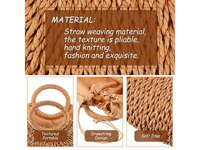 Borsa di Paglia Marocchina Morrocan Natrual Borse Naturali Oversize in PP Intrecciato