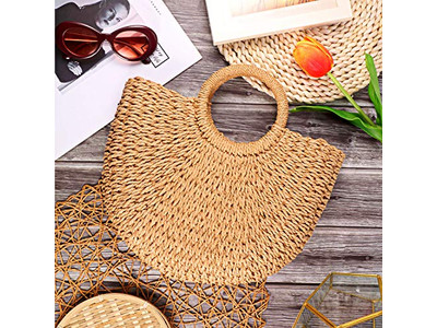 Borsa di Paglia Marocchina Morrocan Natrual Borse Naturali Oversize in PP Intrecciato