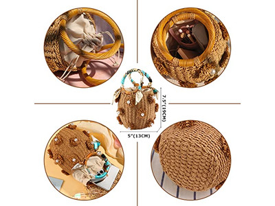 Borse di Paglia Stampate Riciclate Shopping in Erba di Mare Set Materiale per Cappelli Cambogia