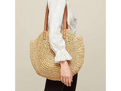 Borsa di Paglia di Raffia Rattan Rotonda Tote Quadrata Borse Stock India Spagna