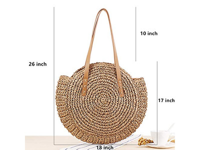 Borsa di Paglia di Raffia Rattan Rotonda Tote Quadrata Borse Stock India Spagna