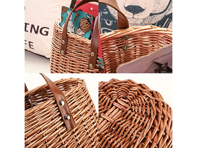 Borsa di Paglia Intrecciata Retrò Borse di Mais Rotonde Tracolla Piccola Spiaggia e Pelle