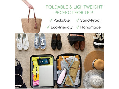 Borsa di Paglia Sorriso Tracolla 1 MOQ Vuota Marrone Artigianato Verde Stampa India Retro Donne