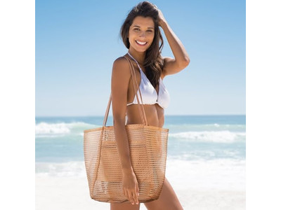 Borsa di Paglia 1 Pezzo Moq per Bambini con Frange di Tela Fodera Perle Nastro