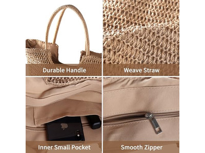 Borsa di paglia economica Fiori Borse di paglia Borse da donna con logo