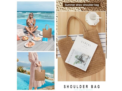 Borse di Paglia con Manici in Mano Nappe Portaborsette Vietnam Elegante Set di Borse per Cappello