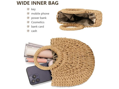 Design di Borse di Paglia Borsa Extra Large Secchiello Tracolla Sposa Pom Grab Clutch