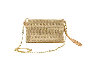 Borse a Mano Foderate di Paglia Borsa con Strass Ricamata Colori Caramella Borse per Damigelle