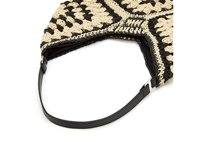 Borsa intrecciata di carta di paglia per donne Set di borse Arcobaleno