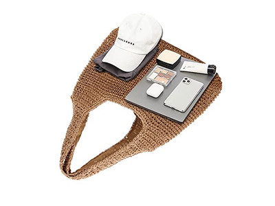 Borsa di Paglia Scamosciata Tote Polso Grano Bianco Borse Fini Erba Juta Lino Multi Mini