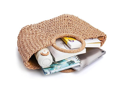 Borsa di paglia estiva 2023 Borse a mano fantasiose Semicerchio Donne Nuove Grossisti