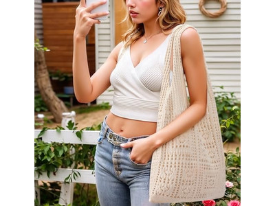 Borsa di Paglia da Sposa Bianca Borsetta per Donne Tessuta Spiaggia Fabbrica Diamante Classico